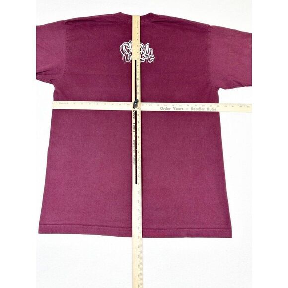 Vintage 90s Christian Prayer T-Shirt Red Burgundy XL Jesus Church - Picture 6 of 8